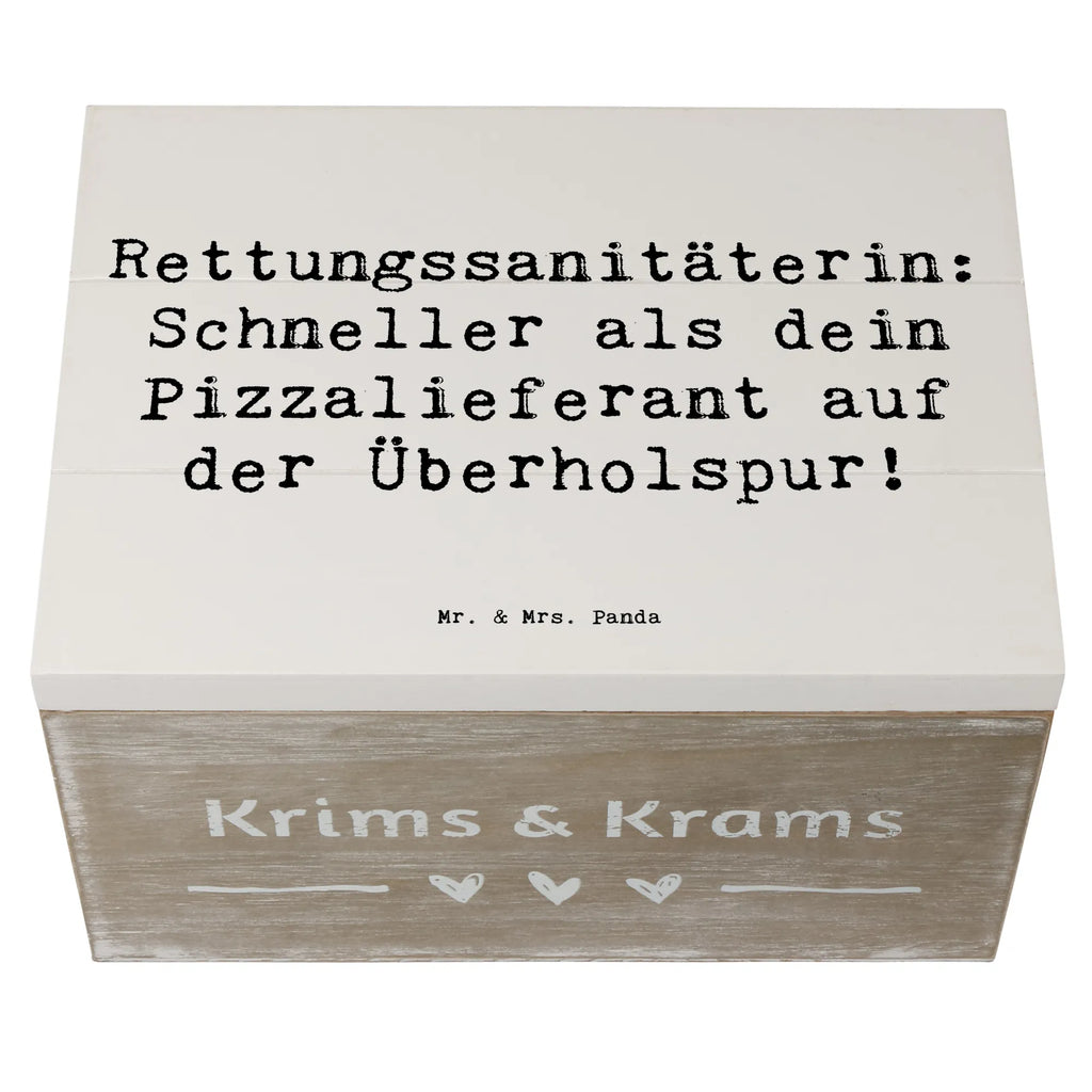 Wooden chest Saying Rettungssanitäterin: Schneller als dein Pizzalieferant auf der Überholspur! Geschenkdose, Kiste, Dekokiste, Truhe, XXL, Holzkiste, Geschenkbox, Schatzkiste, Erinnerungskiste, Aufbewahrungsbox, Erinnerungsbox, Schatulle, Beruf, Ausbildung, Jubiläum, Abschied, Rente, Kollege, Kollegin, Geschenk, Schenken, Arbeitskollege, Mitarbeiter, Firma, Danke, Dankeschön
