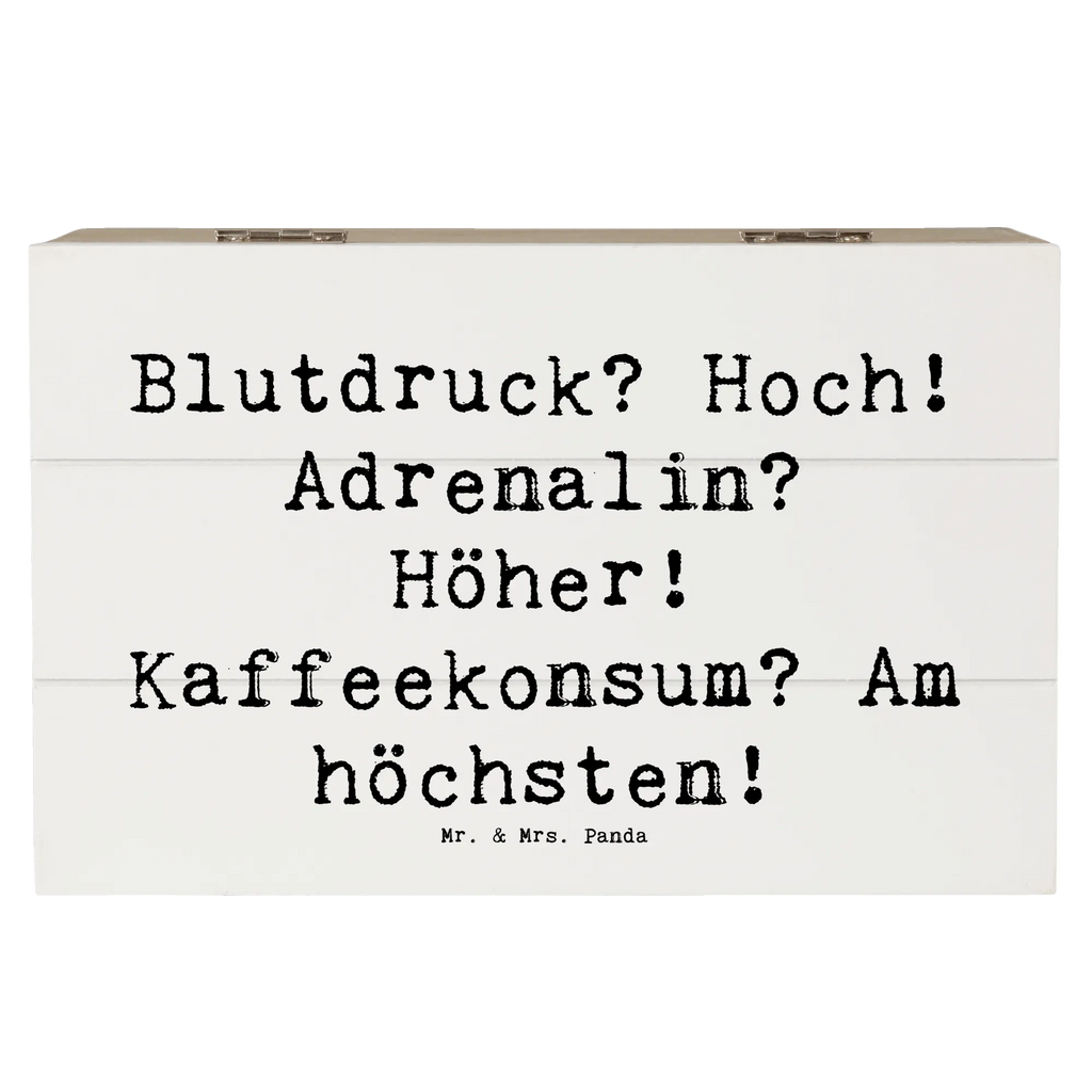 Wooden chest Saying Blutdruck? Hoch! Adrenalin? Höher! Kaffeekonsum? Am höchsten! Erinnerungsbox, Holzkiste, XXL, Geschenkdose, Truhe, Schatulle, Schatzkiste, Geschenkbox, Kiste, Dekokiste, Erinnerungskiste, Aufbewahrungsbox, Beruf, Ausbildung, Jubiläum, Abschied, Rente, Kollege, Kollegin, Geschenk, Schenken, Arbeitskollege, Mitarbeiter, Firma, Danke, Dankeschön