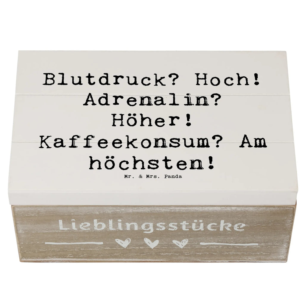 Wooden chest Saying Blutdruck? Hoch! Adrenalin? Höher! Kaffeekonsum? Am höchsten! Erinnerungsbox, Holzkiste, XXL, Geschenkdose, Truhe, Schatulle, Schatzkiste, Geschenkbox, Kiste, Dekokiste, Erinnerungskiste, Aufbewahrungsbox, Beruf, Ausbildung, Jubiläum, Abschied, Rente, Kollege, Kollegin, Geschenk, Schenken, Arbeitskollege, Mitarbeiter, Firma, Danke, Dankeschön