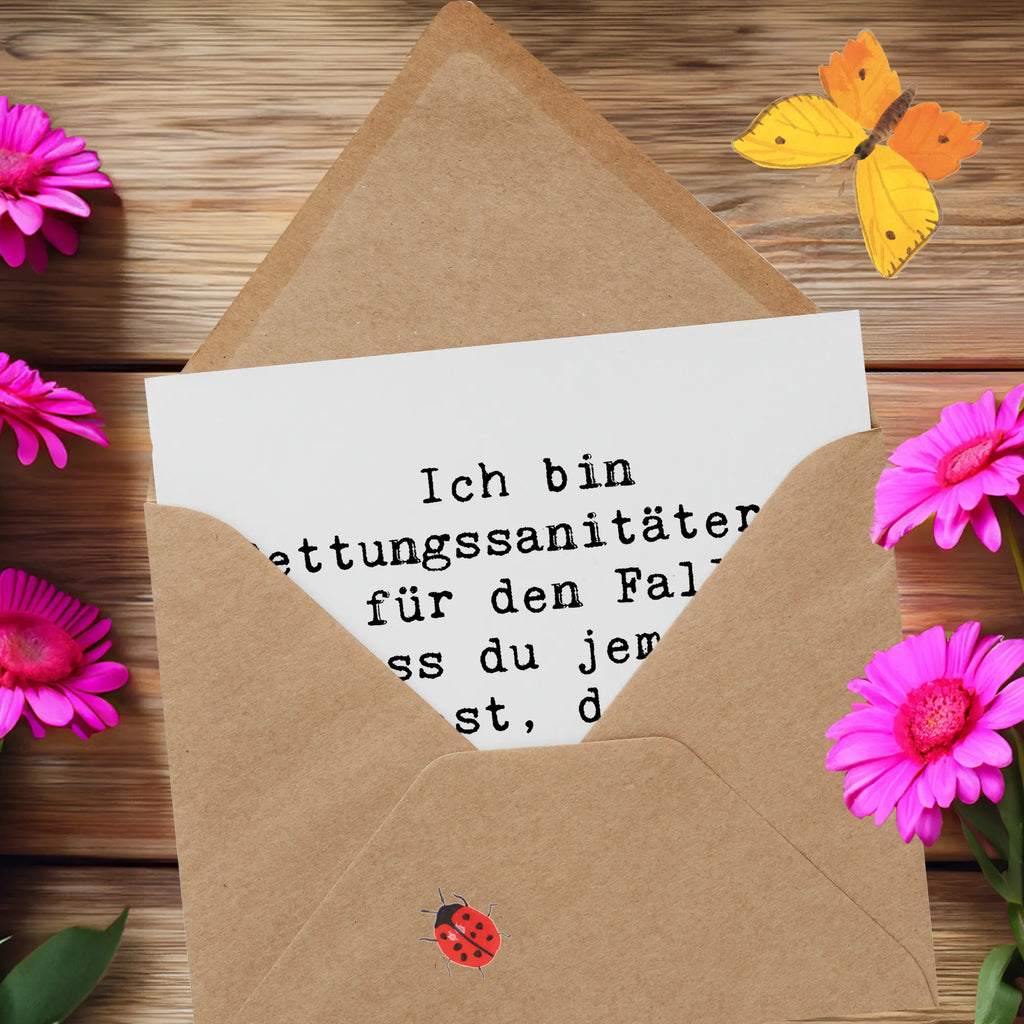 Deluxe Card Saying Ich bin Rettungssanitäterin - für den Fall, dass du jemals dachtest, dein Job wäre der Stressigste der Welt. Karte, Glückwunschkarte, Hochzeitskarte, Geburtstagskarte, Einladungskarte, Klappkarte, Hochwertige Grußkarte, Grußkarte, Hochwertige Klappkarte, Beruf, Ausbildung, Jubiläum, Abschied, Rente, Kollege, Kollegin, Geschenk, Schenken, Arbeitskollege, Mitarbeiter, Firma, Danke, Dankeschön