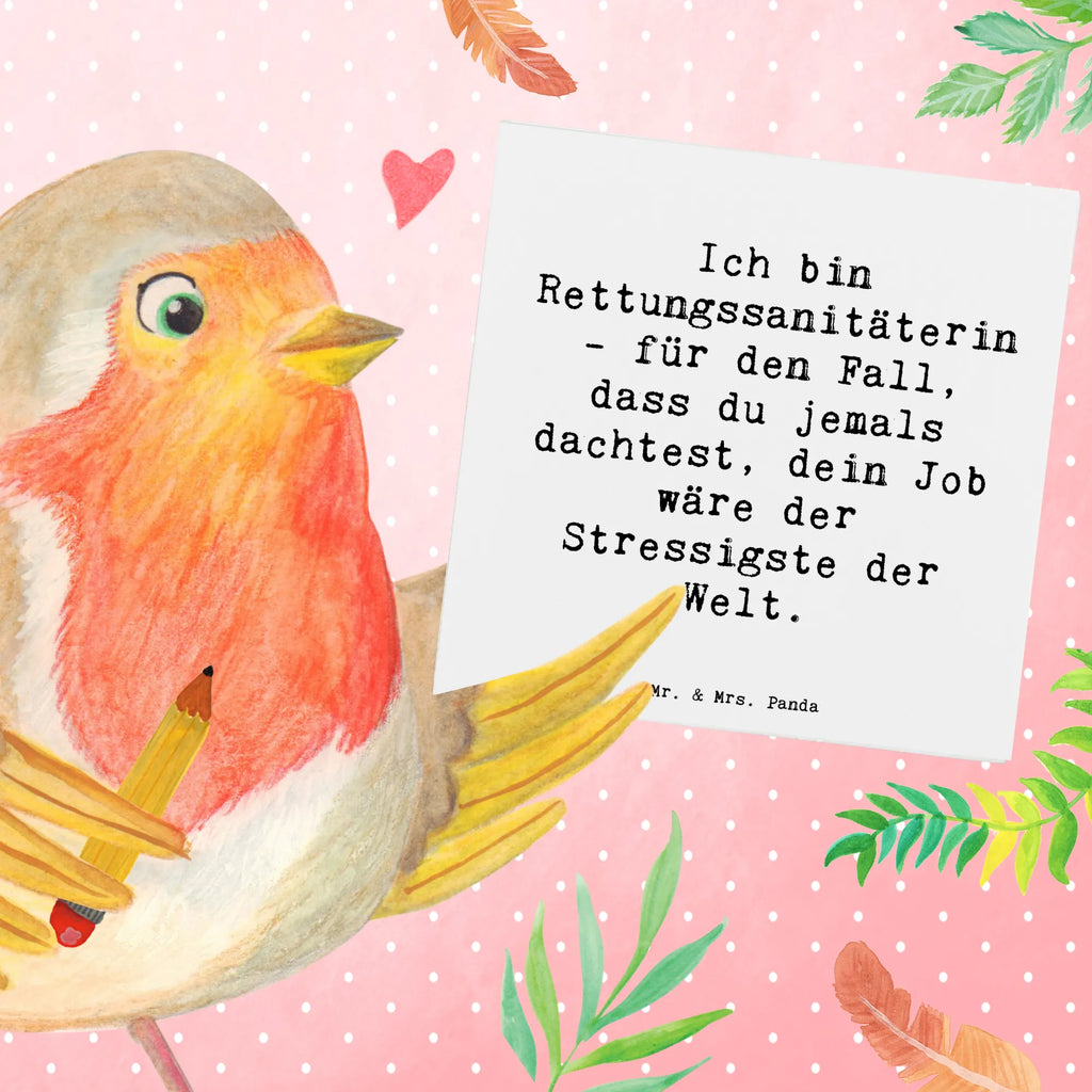Deluxe Card Saying Ich bin Rettungssanitäterin - für den Fall, dass du jemals dachtest, dein Job wäre der Stressigste der Welt. Karte, Glückwunschkarte, Hochzeitskarte, Geburtstagskarte, Einladungskarte, Klappkarte, Hochwertige Grußkarte, Grußkarte, Hochwertige Klappkarte, Beruf, Ausbildung, Jubiläum, Abschied, Rente, Kollege, Kollegin, Geschenk, Schenken, Arbeitskollege, Mitarbeiter, Firma, Danke, Dankeschön