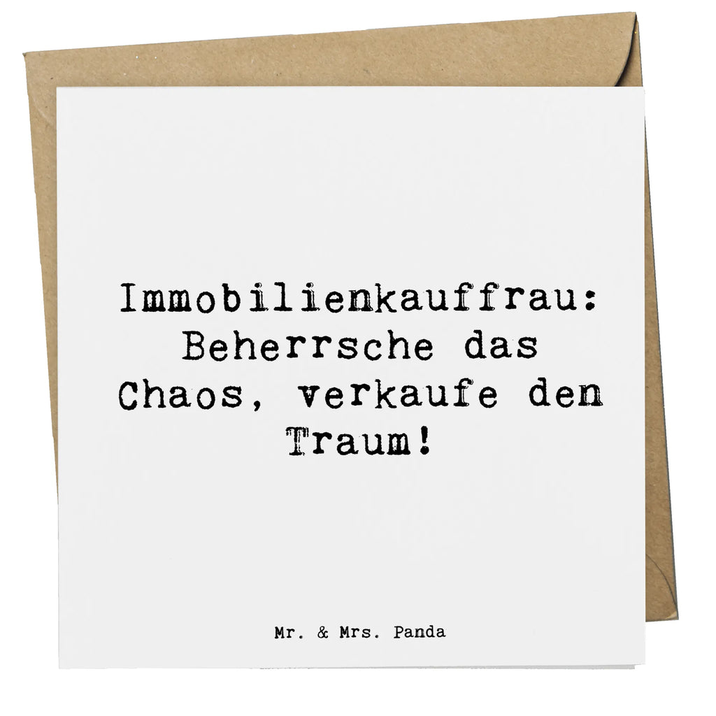Deluxe Karte Spruch Immobilienkauffrau: Beherrsche das Chaos, verkaufe den Traum! Hochwertige Klappkarte, Einladungskarte, Klappkarte, Geburtstagskarte, Hochwertige Grußkarte, Karte, Grußkarte, Glückwunschkarte, Hochzeitskarte, Beruf, Ausbildung, Jubiläum, Abschied, Rente, Kollege, Kollegin, Geschenk, Schenken, Arbeitskollege, Mitarbeiter, Firma, Danke, Dankeschön