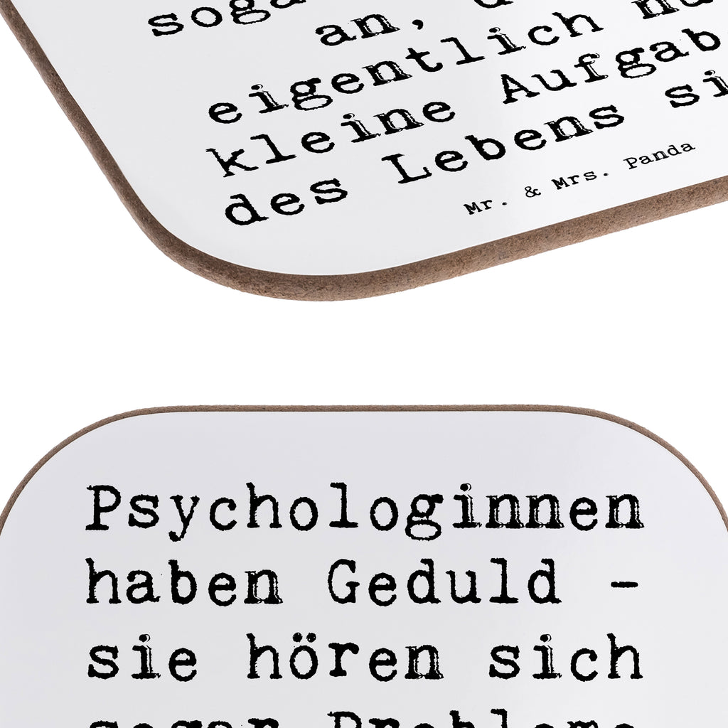 Square coaster Saying Psychologinnen haben Geduld - sie hören sich sogar Probleme an, die eigentlich nur kleine Aufgaben des Lebens sind. Untersetzer aus Holz, Glasuntersetzer, Korkuntersetzer, Bierdeckel, Untersetzer Design, Tassen Untersetzer, Untersetzer, Getränkeuntersetzer, Untersetzer für Gläser, Holzuntersetzer, Untersetzer Gläser, Untersetzer Holz, Beruf, Ausbildung, Jubiläum, Abschied, Rente, Kollege, Kollegin, Geschenk, Schenken, Arbeitskollege, Mitarbeiter, Firma, Danke, Dankeschön