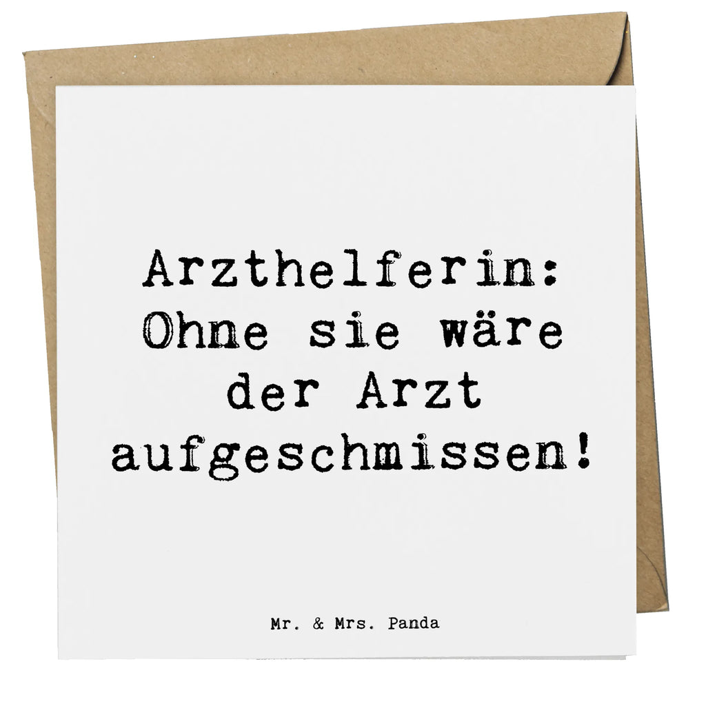 Deluxe Card Saying Arzthelferin: Ohne sie wäre der Arzt aufgeschmissen! Hochzeitskarte, Einladungskarte, Grußkarte, Karte, Glückwunschkarte, Hochwertige Klappkarte, Klappkarte, Geburtstagskarte, Hochwertige Grußkarte, Beruf, Ausbildung, Jubiläum, Abschied, Rente, Kollege, Kollegin, Geschenk, Schenken, Arbeitskollege, Mitarbeiter, Firma, Danke, Dankeschön