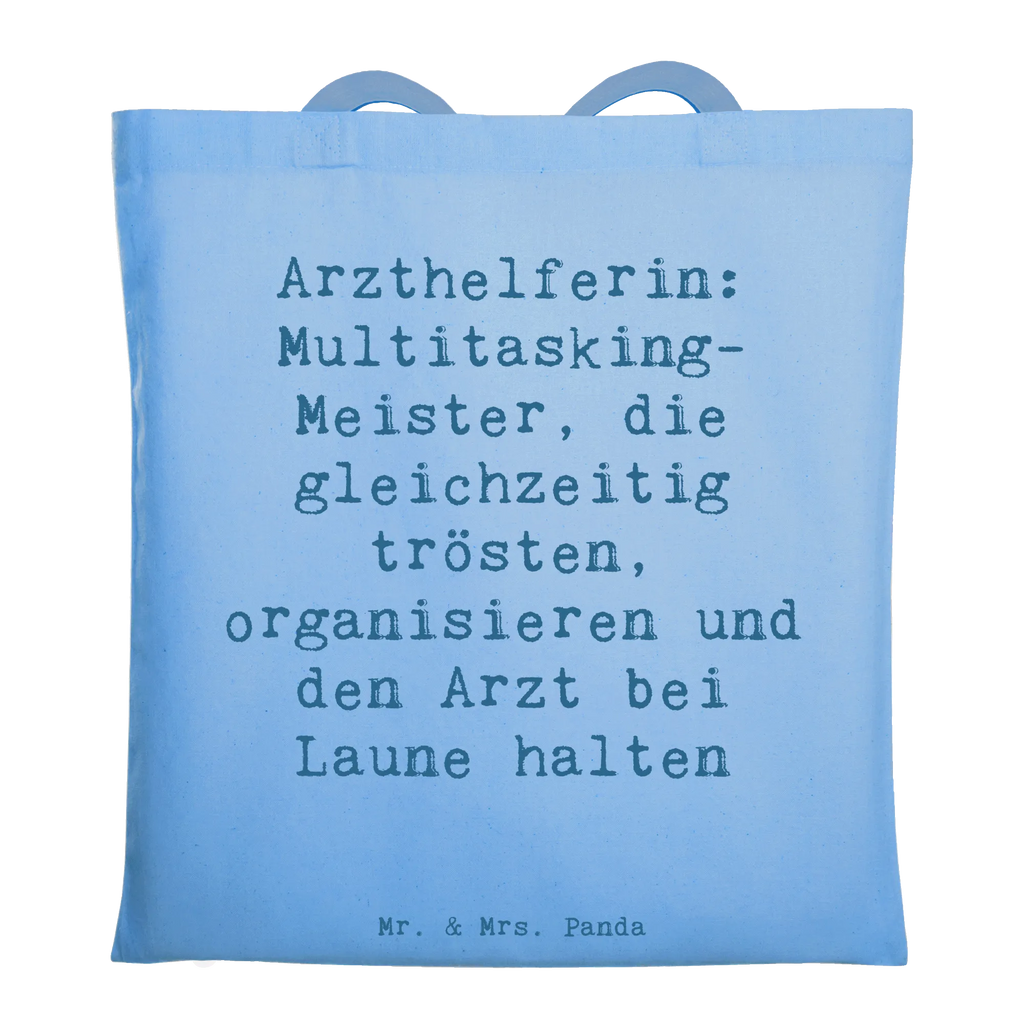 Tote bag Saying Arzthelferin: Multitasking-Meister, die gleichzeitig trösten, organisieren und den Arzt bei Laune halten Beuteltasche, Beutel, Einkaufstasche, Jutebeutel, Stoffbeutel, Tasche, Shopper, Umhängetasche, Strandtasche, Schultertasche, Stofftasche, Tragetasche, Badetasche, Jutetasche, Einkaufstüte, Laptoptasche, Beruf, Ausbildung, Jubiläum, Abschied, Rente, Kollege, Kollegin, Geschenk, Schenken, Arbeitskollege, Mitarbeiter, Firma, Danke, Dankeschön