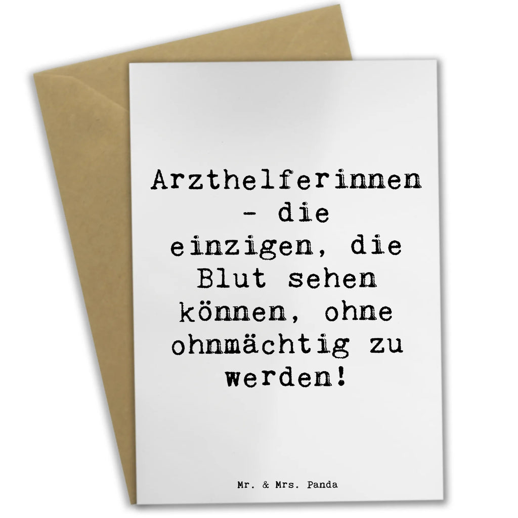 Greetings card Saying Arzthelferinnen - die einzigen, die Blut sehen können, ohne ohnmächtig zu werden! Ansichtskarten, Glückwunschkarte, Einladungskarte, Karte, Hochzeitskarte, Geburtstagskarte, Klappkarte, Grußkarte, Beruf, Ausbildung, Jubiläum, Abschied, Rente, Kollege, Kollegin, Geschenk, Schenken, Arbeitskollege, Mitarbeiter, Firma, Danke, Dankeschön