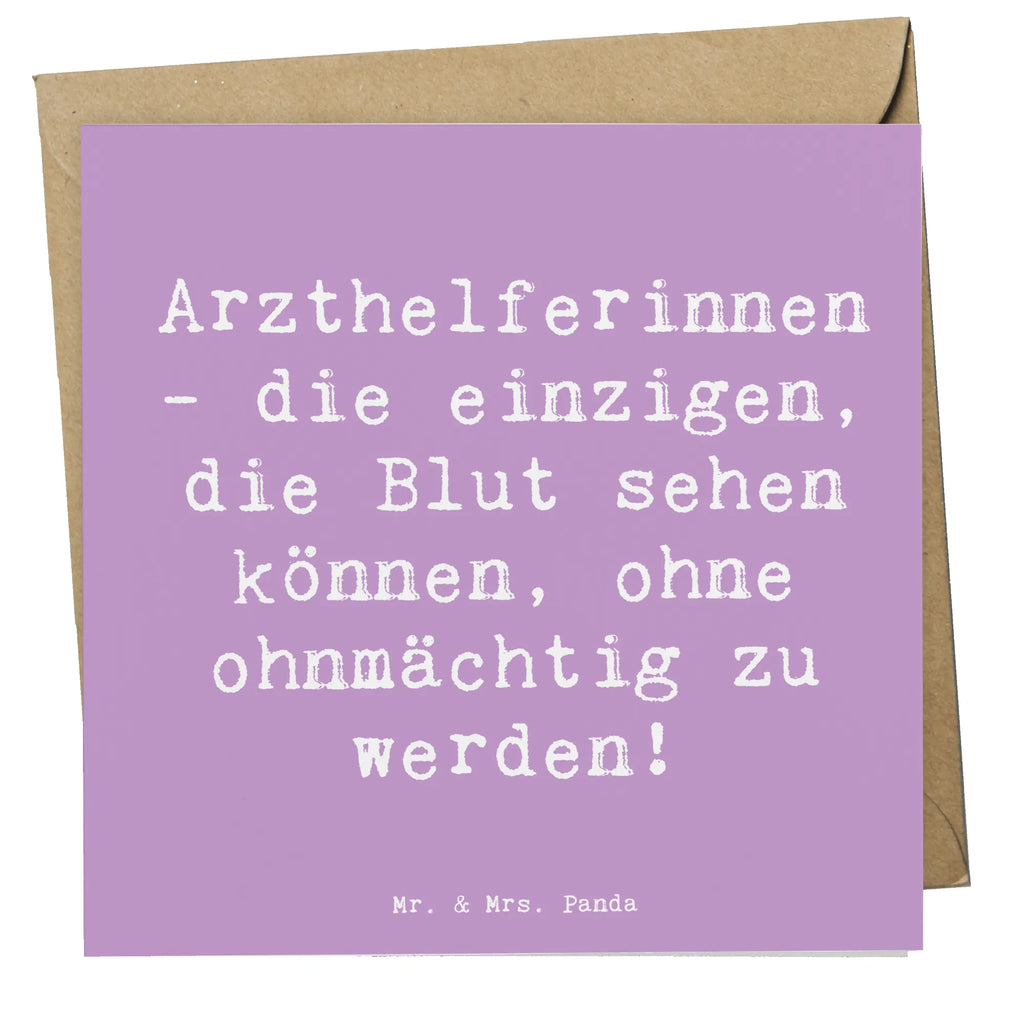 Deluxe Card Saying Arzthelferinnen - die einzigen, die Blut sehen können, ohne ohnmächtig zu werden! Hochzeitskarte, Geburtstagskarte, Hochwertige Klappkarte, Einladungskarte, Hochwertige Grußkarte, Klappkarte, Grußkarte, Karte, Glückwunschkarte, Beruf, Ausbildung, Jubiläum, Abschied, Rente, Kollege, Kollegin, Geschenk, Schenken, Arbeitskollege, Mitarbeiter, Firma, Danke, Dankeschön