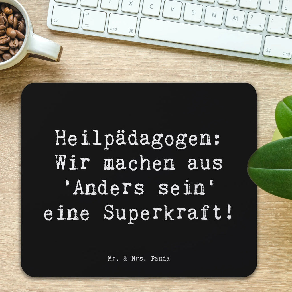 Mouse mat Saying Heilpädagogen: Wir machen aus 'Anders sein' eine Superkraft! Computer zubehör, Mousepad, Mauspad, PC Zubehör, Einzigartiges Mauspad, Arbeitszimmer, Designer Mauspad, Büroausstattung, Mauspad Büro, Mausunterlage, Beruf, Ausbildung, Jubiläum, Abschied, Rente, Kollege, Kollegin, Geschenk, Schenken, Arbeitskollege, Mitarbeiter, Firma, Danke, Dankeschön
