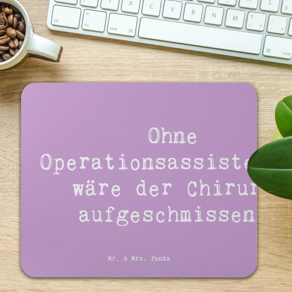 Mouse mat Saying Ohne Operationsassistentin wäre der Chirurg aufgeschmissen! Büroausstattung, Mausunterlage, PC Zubehör, Designer Mauspad, Mousepad, Mauspad Büro, Computer zubehör, Mauspad, Einzigartiges Mauspad, Arbeitszimmer, Beruf, Ausbildung, Jubiläum, Abschied, Rente, Kollege, Kollegin, Geschenk, Schenken, Arbeitskollege, Mitarbeiter, Firma, Danke, Dankeschön