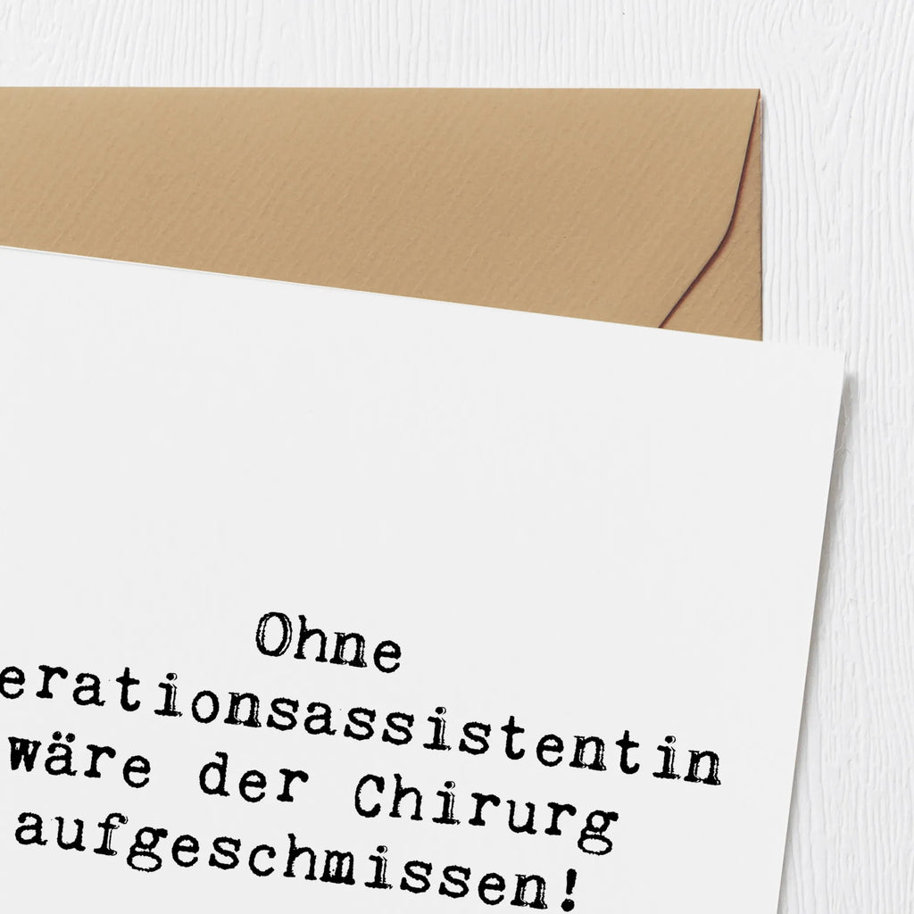Deluxe Karte Spruch Operationsassistentin Wichtigkeit Einladungskarte, Grußkarte, Glückwunschkarte, Hochzeitskarte, Hochwertige Grußkarte, Karte, Hochwertige Klappkarte, Klappkarte, Geburtstagskarte, Beruf, Ausbildung, Jubiläum, Abschied, Rente, Kollege, Kollegin, Geschenk, Schenken, Arbeitskollege, Mitarbeiter, Firma, Danke, Dankeschön