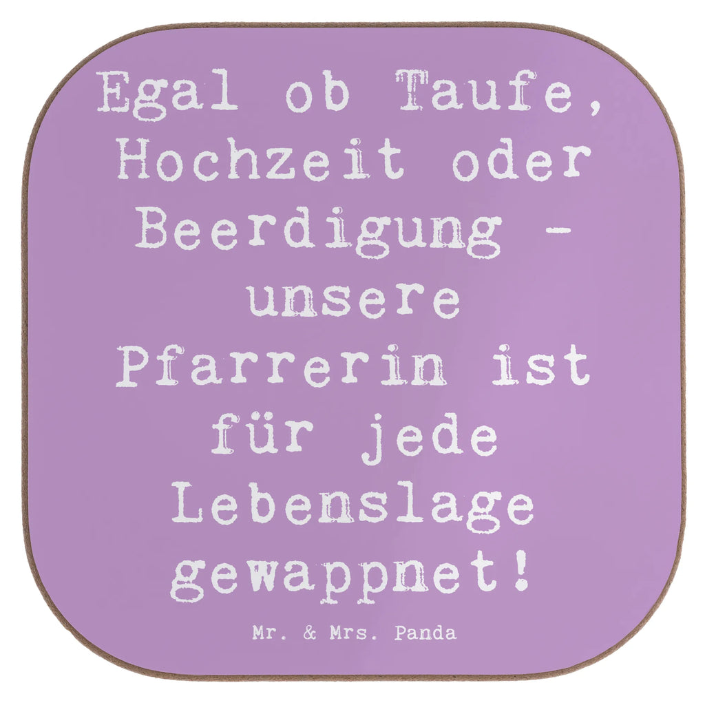 Square coaster Saying Egal ob Taufe, Hochzeit oder Beerdigung - unsere Pfarrerin ist für jede Lebenslage gewappnet! Untersetzer Holz, Untersetzer aus Holz, Untersetzer Design, Korkuntersetzer, Untersetzer für Gläser, Bierdeckel, Getränkeuntersetzer, Glasuntersetzer, Holzuntersetzer, Untersetzer Gläser, Tassen Untersetzer, Untersetzer, Beruf, Ausbildung, Jubiläum, Abschied, Rente, Kollege, Kollegin, Geschenk, Schenken, Arbeitskollege, Mitarbeiter, Firma, Danke, Dankeschön
