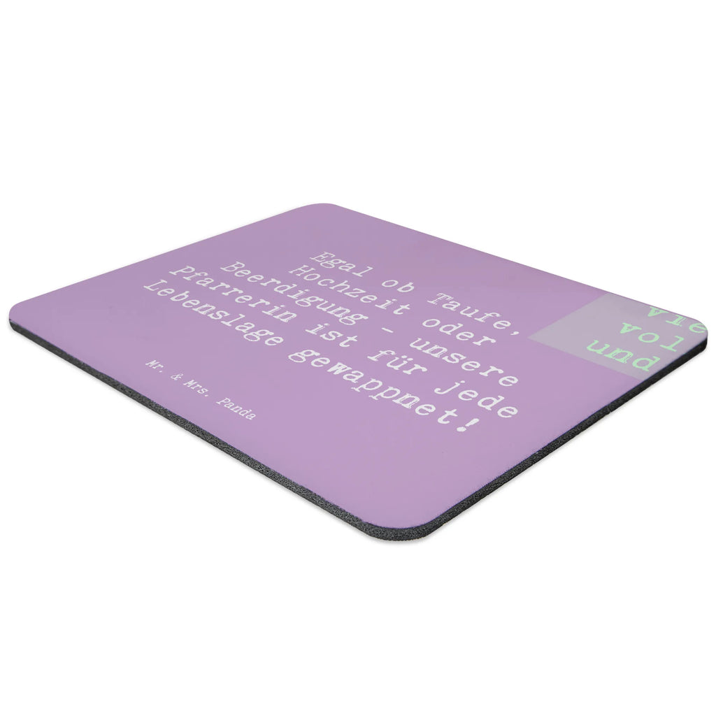 Mouse mat Saying Egal ob Taufe, Hochzeit oder Beerdigung - unsere Pfarrerin ist für jede Lebenslage gewappnet! Mousepad, Mauspad, Büroausstattung, Mausunterlage, Computer zubehör, Arbeitszimmer, Mauspad Büro, PC Zubehör, Designer Mauspad, Einzigartiges Mauspad, Beruf, Ausbildung, Jubiläum, Abschied, Rente, Kollege, Kollegin, Geschenk, Schenken, Arbeitskollege, Mitarbeiter, Firma, Danke, Dankeschön