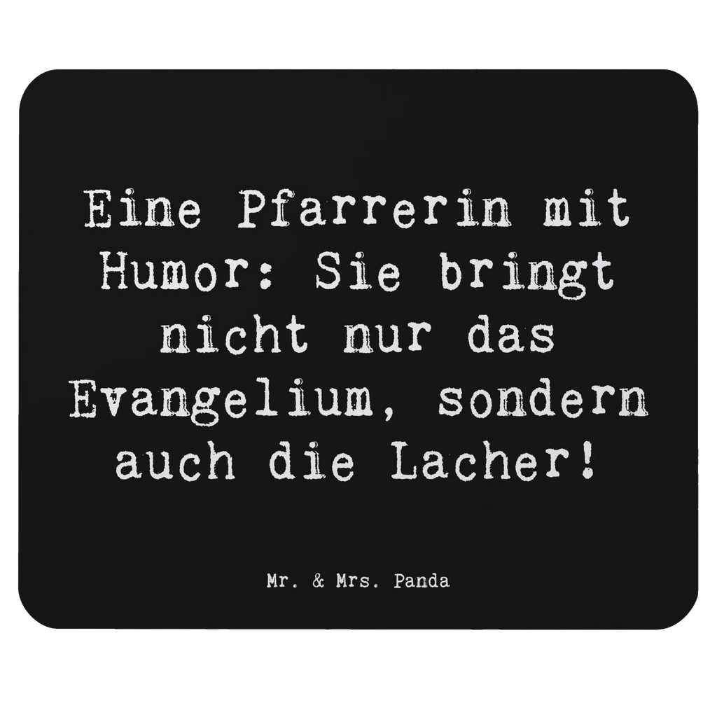 Mouse mat Saying Eine Pfarrerin mit Humor: Sie bringt nicht nur das Evangelium, sondern auch die Lacher! Computer zubehör, Einzigartiges Mauspad, Designer Mauspad, PC Zubehör, Büroausstattung, Arbeitszimmer, Mausunterlage, Mauspad, Mauspad Büro, Mousepad, Beruf, Ausbildung, Jubiläum, Abschied, Rente, Kollege, Kollegin, Geschenk, Schenken, Arbeitskollege, Mitarbeiter, Firma, Danke, Dankeschön