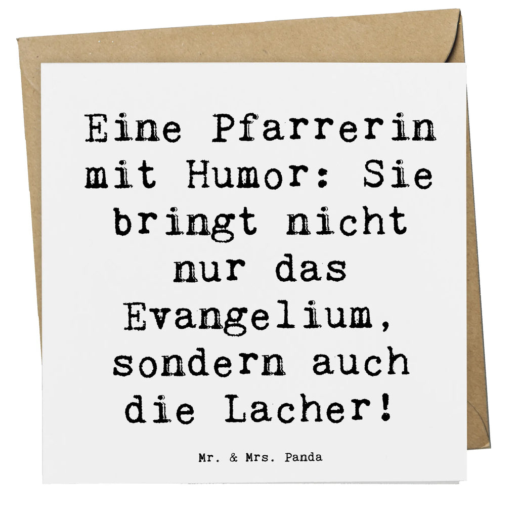 Deluxe Card Saying Eine Pfarrerin mit Humor: Sie bringt nicht nur das Evangelium, sondern auch die Lacher! Hochwertige Grußkarte, Karte, Glückwunschkarte, Hochwertige Klappkarte, Geburtstagskarte, Hochzeitskarte, Klappkarte, Einladungskarte, Grußkarte, Beruf, Ausbildung, Jubiläum, Abschied, Rente, Kollege, Kollegin, Geschenk, Schenken, Arbeitskollege, Mitarbeiter, Firma, Danke, Dankeschön