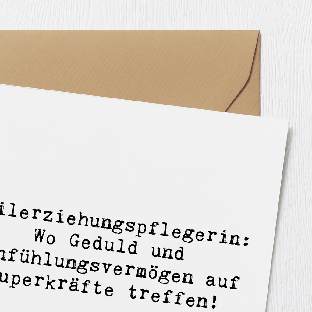 Deluxe Card Saying Heilerziehungspflegerin: Wo Geduld und Einfühlungsvermögen auf Superkräfte treffen! Hochwertige Grußkarte, Geburtstagskarte, Grußkarte, Karte, Hochzeitskarte, Klappkarte, Hochwertige Klappkarte, Glückwunschkarte, Einladungskarte, Beruf, Ausbildung, Jubiläum, Abschied, Rente, Kollege, Kollegin, Geschenk, Schenken, Arbeitskollege, Mitarbeiter, Firma, Danke, Dankeschön