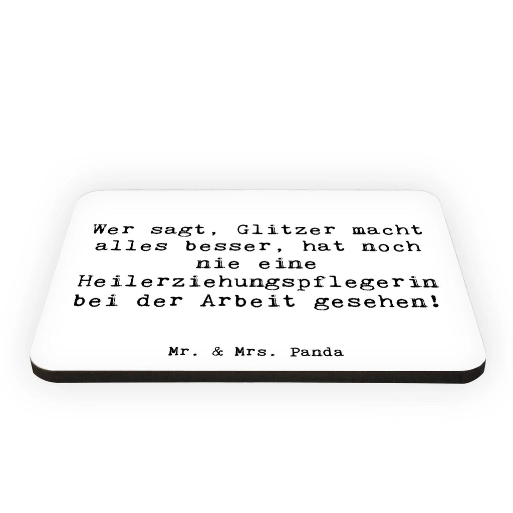 Magnet Saying Wer sagt, Glitzer macht alles besser, hat noch nie eine Heilerziehungspflegerin bei der Arbeit gesehen! Pinnwandmagnet, Notiz Magnet, Motivmagnete, Whiteboard Magnet, Kühlschrankmagnet, Souvenir Magnet, Dekomagnet, Kühlschrank Dekoration, Beruf, Ausbildung, Jubiläum, Abschied, Rente, Kollege, Kollegin, Geschenk, Schenken, Arbeitskollege, Mitarbeiter, Firma, Danke, Dankeschön