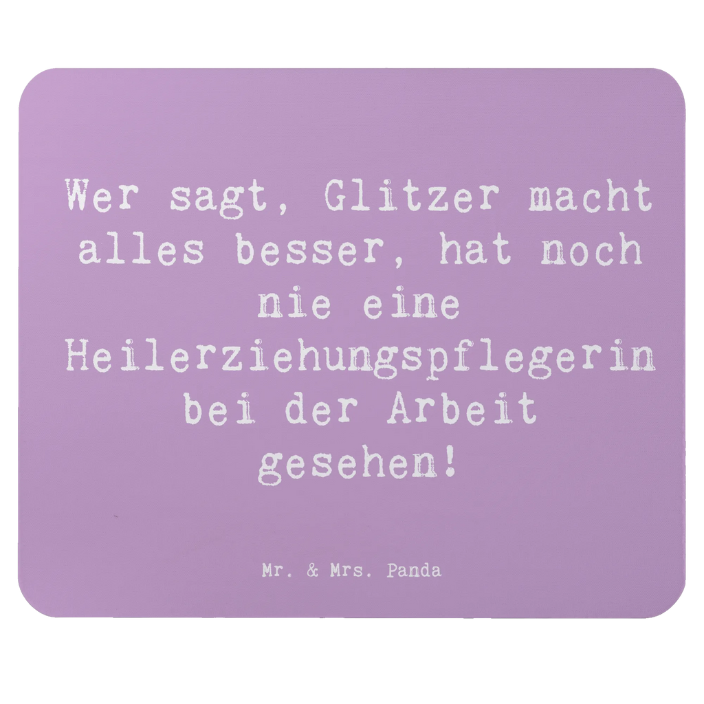 Mouse mat Saying Wer sagt, Glitzer macht alles besser, hat noch nie eine Heilerziehungspflegerin bei der Arbeit gesehen! Mousepad, Mausunterlage, Designer Mauspad, Computer zubehör, PC Zubehör, Arbeitszimmer, Einzigartiges Mauspad, Mauspad Büro, Büroausstattung, Mauspad, Beruf, Ausbildung, Jubiläum, Abschied, Rente, Kollege, Kollegin, Geschenk, Schenken, Arbeitskollege, Mitarbeiter, Firma, Danke, Dankeschön