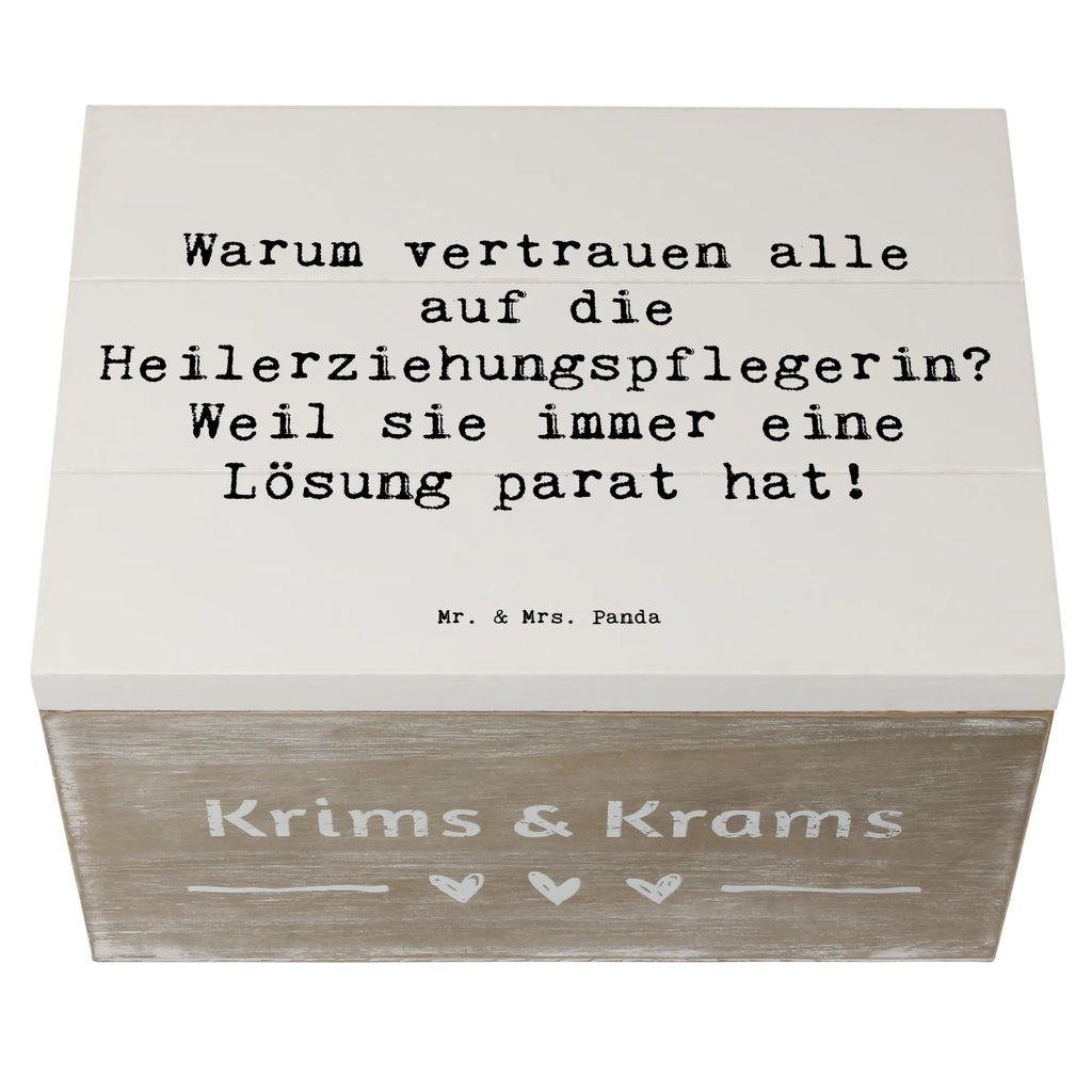 Wooden chest Saying Warum vertrauen alle auf die Heilerziehungspflegerin? Weil sie immer eine Lösung parat hat! Dekokiste, Aufbewahrungsbox, Schatzkiste, XXL, Geschenkdose, Erinnerungsbox, Schatulle, Kiste, Geschenkbox, Holzkiste, Erinnerungskiste, Truhe, Beruf, Ausbildung, Jubiläum, Abschied, Rente, Kollege, Kollegin, Geschenk, Schenken, Arbeitskollege, Mitarbeiter, Firma, Danke, Dankeschön