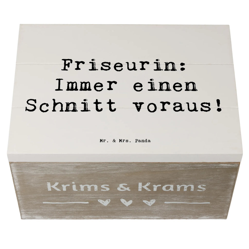Wooden chest Saying Friseurin: Immer einen Schnitt voraus! Aufbewahrungsbox, Geschenkbox, Geschenkdose, Schatzkiste, Holzkiste, Schatulle, XXL, Kiste, Truhe, Erinnerungskiste, Dekokiste, Erinnerungsbox, Beruf, Ausbildung, Jubiläum, Abschied, Rente, Kollege, Kollegin, Geschenk, Schenken, Arbeitskollege, Mitarbeiter, Firma, Danke, Dankeschön