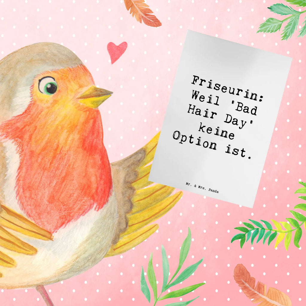 Greetings card Saying Friseurin: Weil 'Bad Hair Day' keine Option ist. Karte, Geburtstagskarte, Glückwunschkarte, Hochzeitskarte, Klappkarte, Einladungskarte, Grußkarte, Ansichtskarten, Beruf, Ausbildung, Jubiläum, Abschied, Rente, Kollege, Kollegin, Geschenk, Schenken, Arbeitskollege, Mitarbeiter, Firma, Danke, Dankeschön