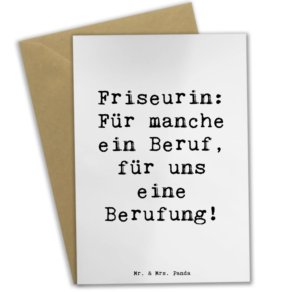 Greetings card Saying Friseurin: Für manche ein Beruf, für uns eine Berufung! Geburtstagskarte, Einladungskarte, Glückwunschkarte, Karte, Hochzeitskarte, Ansichtskarten, Klappkarte, Grußkarte, Beruf, Ausbildung, Jubiläum, Abschied, Rente, Kollege, Kollegin, Geschenk, Schenken, Arbeitskollege, Mitarbeiter, Firma, Danke, Dankeschön