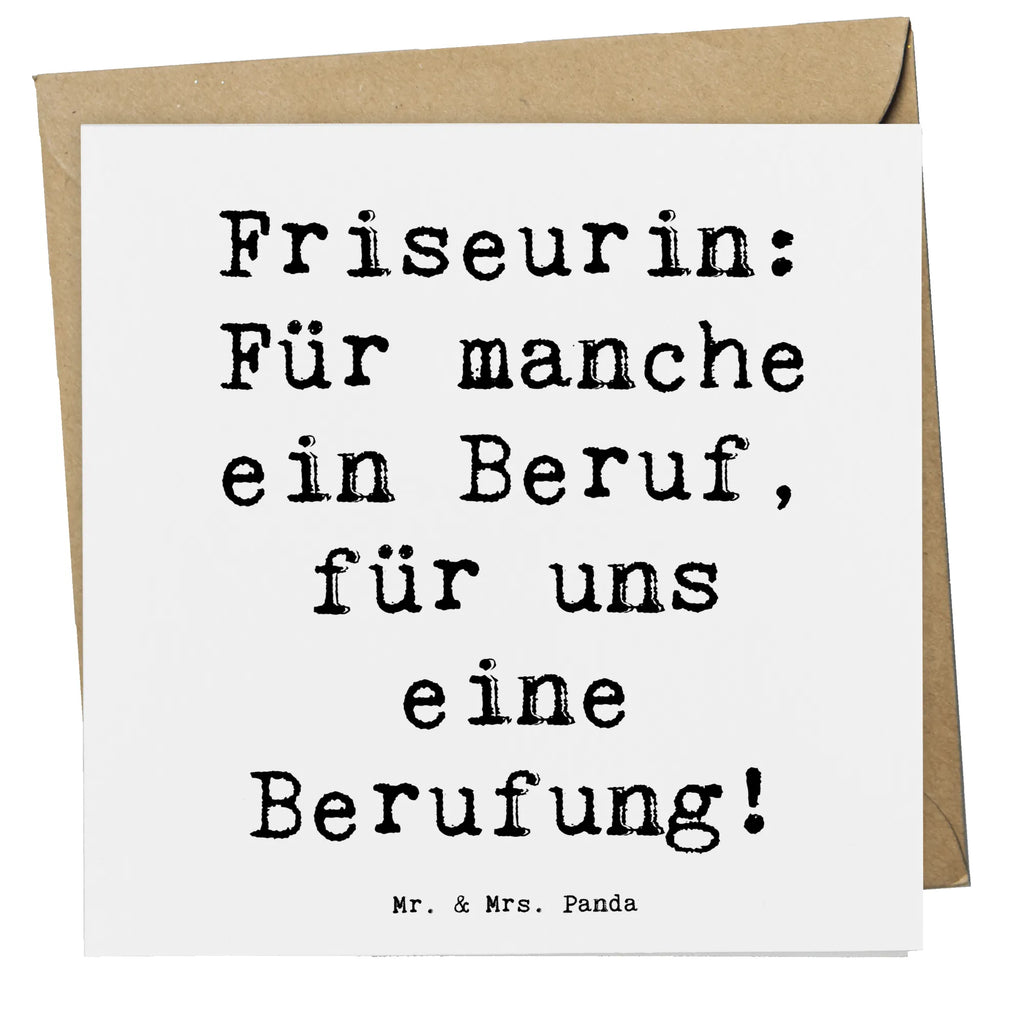 Deluxe Card Saying Friseurin: Für manche ein Beruf, für uns eine Berufung! Hochwertige Klappkarte, Glückwunschkarte, Einladungskarte, Klappkarte, Hochwertige Grußkarte, Geburtstagskarte, Grußkarte, Karte, Hochzeitskarte, Beruf, Ausbildung, Jubiläum, Abschied, Rente, Kollege, Kollegin, Geschenk, Schenken, Arbeitskollege, Mitarbeiter, Firma, Danke, Dankeschön