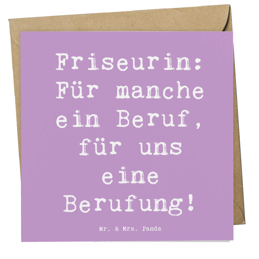Deluxe Card Saying Friseurin: Für manche ein Beruf, für uns eine Berufung! Hochwertige Klappkarte, Glückwunschkarte, Einladungskarte, Klappkarte, Hochwertige Grußkarte, Geburtstagskarte, Grußkarte, Karte, Hochzeitskarte, Beruf, Ausbildung, Jubiläum, Abschied, Rente, Kollege, Kollegin, Geschenk, Schenken, Arbeitskollege, Mitarbeiter, Firma, Danke, Dankeschön