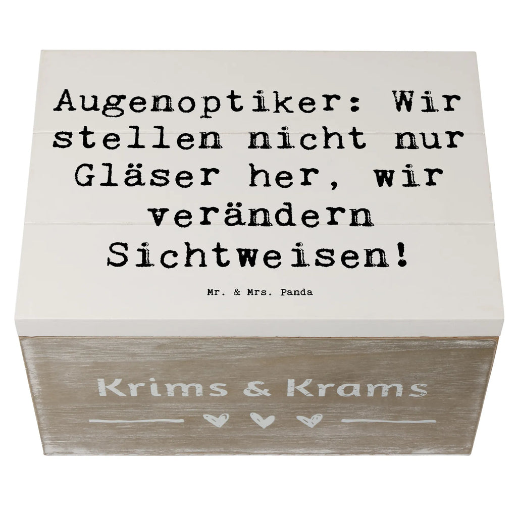 Holzkiste Spruch Augenoptiker Sichtweise XXL, Aufbewahrungsbox, Geschenkdose, Holzkiste, Geschenkbox, Erinnerungsbox, Erinnerungskiste, Kiste, Dekokiste, Schatulle, Schatzkiste, Truhe, Beruf, Ausbildung, Jubiläum, Abschied, Rente, Kollege, Kollegin, Geschenk, Schenken, Arbeitskollege, Mitarbeiter, Firma, Danke, Dankeschön