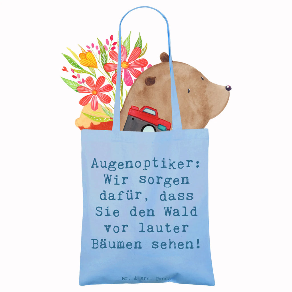Tote bag Saying Augenoptiker: Wir sorgen dafür, dass Sie den Wald vor lauter Bäumen sehen! Schultertasche, Jutetasche, Beutel, Beuteltasche, Einkaufstasche, Shopper, Umhängetasche, Strandtasche, Tasche, Stofftasche, Stoffbeutel, Laptoptasche, Jutebeutel, Einkaufstüte, Tragetasche, Badetasche, Beruf, Ausbildung, Jubiläum, Abschied, Rente, Kollege, Kollegin, Geschenk, Schenken, Arbeitskollege, Mitarbeiter, Firma, Danke, Dankeschön