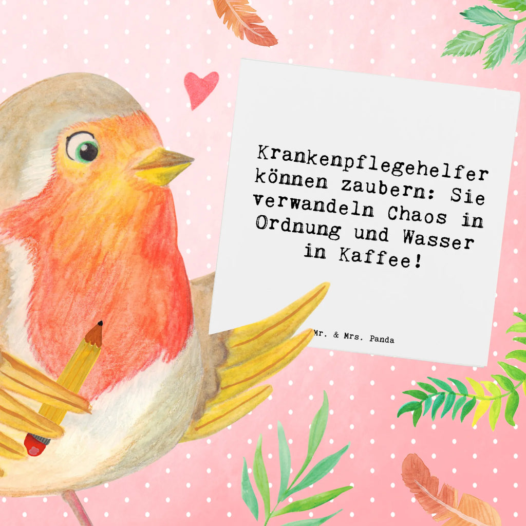 Deluxe Karte Spruch Krankenpflegehelfer Zauberer Karte, Klappkarte, Glückwunschkarte, Hochwertige Grußkarte, Grußkarte, Einladungskarte, Hochzeitskarte, Geburtstagskarte, Hochwertige Klappkarte, Beruf, Ausbildung, Jubiläum, Abschied, Rente, Kollege, Kollegin, Geschenk, Schenken, Arbeitskollege, Mitarbeiter, Firma, Danke, Dankeschön