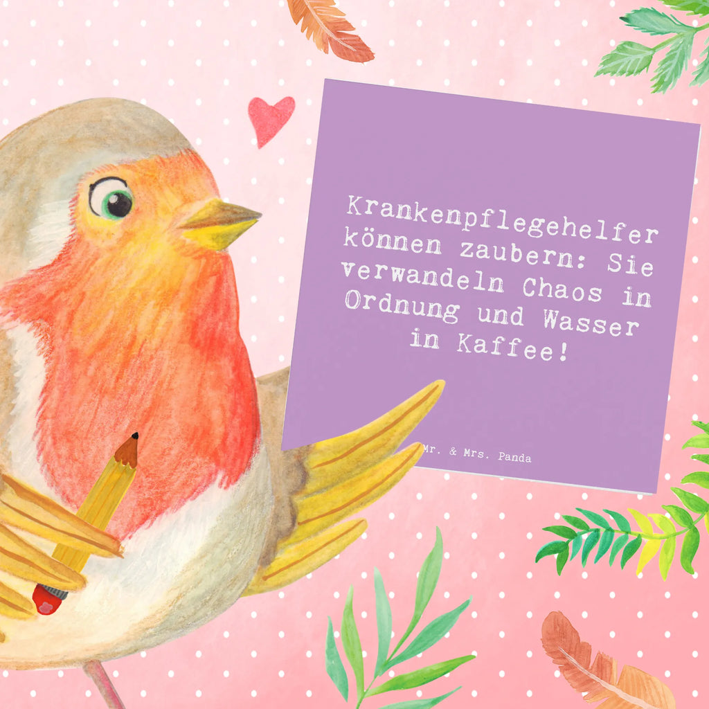 Deluxe Karte Spruch Krankenpflegehelfer Zauberer Karte, Klappkarte, Glückwunschkarte, Hochwertige Grußkarte, Grußkarte, Einladungskarte, Hochzeitskarte, Geburtstagskarte, Hochwertige Klappkarte, Beruf, Ausbildung, Jubiläum, Abschied, Rente, Kollege, Kollegin, Geschenk, Schenken, Arbeitskollege, Mitarbeiter, Firma, Danke, Dankeschön