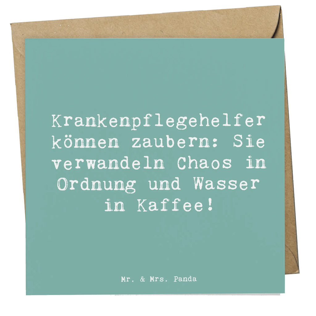 Deluxe Karte Spruch Krankenpflegehelfer Zauberer Karte, Klappkarte, Glückwunschkarte, Hochwertige Grußkarte, Grußkarte, Einladungskarte, Hochzeitskarte, Geburtstagskarte, Hochwertige Klappkarte, Beruf, Ausbildung, Jubiläum, Abschied, Rente, Kollege, Kollegin, Geschenk, Schenken, Arbeitskollege, Mitarbeiter, Firma, Danke, Dankeschön