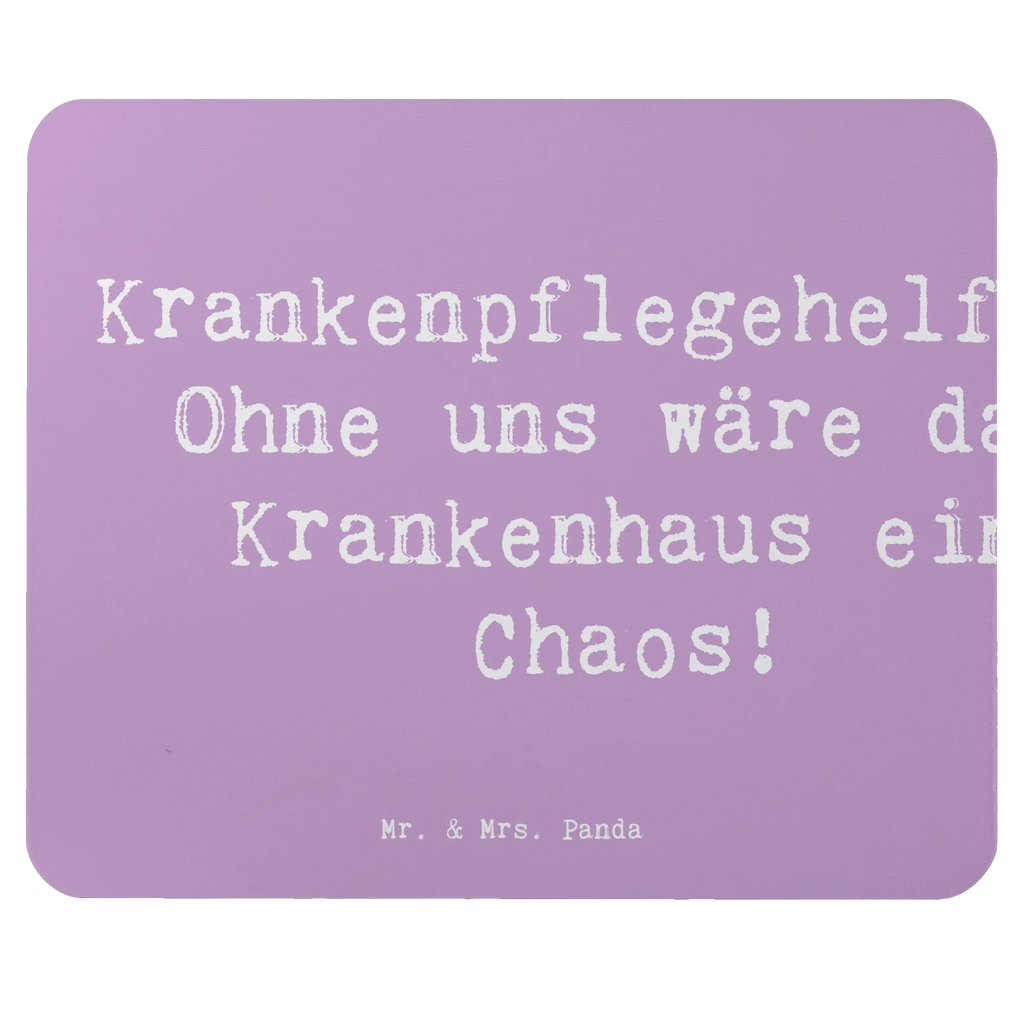 Mouse mat Saying Krankenpflegehelfer: Ohne uns wäre das Krankenhaus ein Chaos! Designer Mauspad, Mauspad Büro, Büroausstattung, Mousepad, Mausunterlage, Arbeitszimmer, Einzigartiges Mauspad, PC Zubehör, Mauspad, Computer zubehör, Beruf, Ausbildung, Jubiläum, Abschied, Rente, Kollege, Kollegin, Geschenk, Schenken, Arbeitskollege, Mitarbeiter, Firma, Danke, Dankeschön