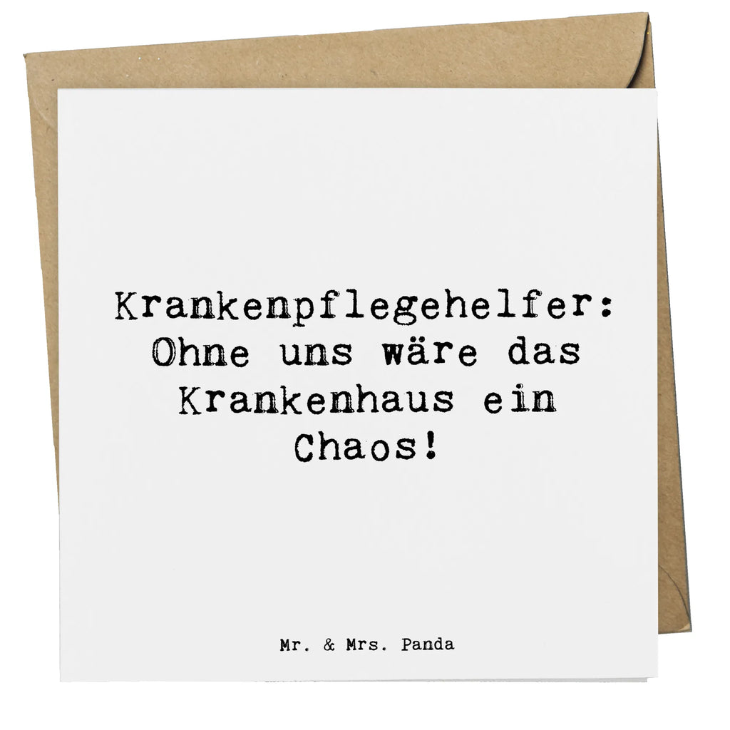 Deluxe Karte Spruch Krankenpflegehelfer Chaos Karte, Hochzeitskarte, Hochwertige Klappkarte, Klappkarte, Geburtstagskarte, Grußkarte, Glückwunschkarte, Hochwertige Grußkarte, Einladungskarte, Beruf, Ausbildung, Jubiläum, Abschied, Rente, Kollege, Kollegin, Geschenk, Schenken, Arbeitskollege, Mitarbeiter, Firma, Danke, Dankeschön