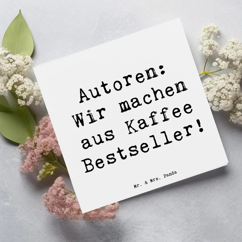 Deluxe Karte Spruch Autorin Kaffee Hochwertige Klappkarte, Einladungskarte, Glückwunschkarte, Grußkarte, Hochwertige Grußkarte, Karte, Hochzeitskarte, Klappkarte, Geburtstagskarte, Beruf, Ausbildung, Jubiläum, Abschied, Rente, Kollege, Kollegin, Geschenk, Schenken, Arbeitskollege, Mitarbeiter, Firma, Danke, Dankeschön
