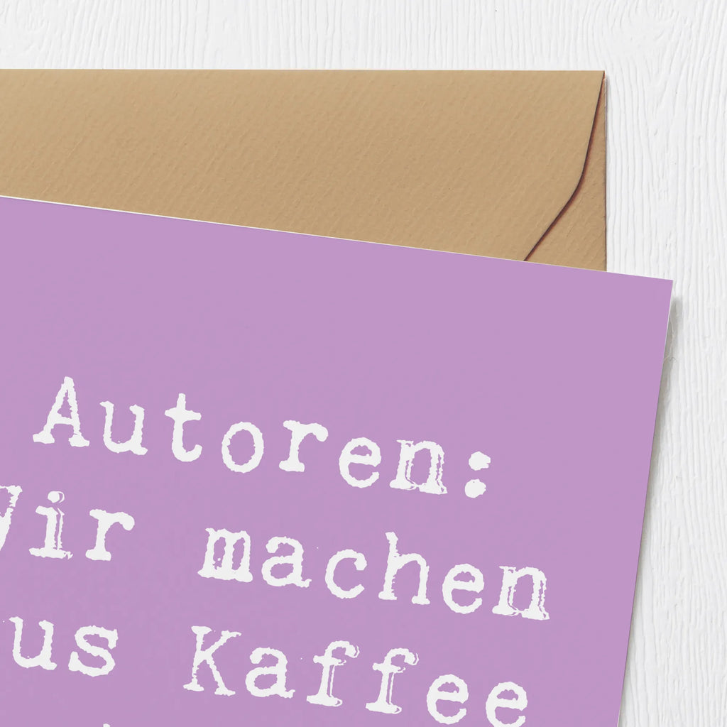 Deluxe Karte Spruch Autorin Kaffee Hochwertige Klappkarte, Einladungskarte, Glückwunschkarte, Grußkarte, Hochwertige Grußkarte, Karte, Hochzeitskarte, Klappkarte, Geburtstagskarte, Beruf, Ausbildung, Jubiläum, Abschied, Rente, Kollege, Kollegin, Geschenk, Schenken, Arbeitskollege, Mitarbeiter, Firma, Danke, Dankeschön