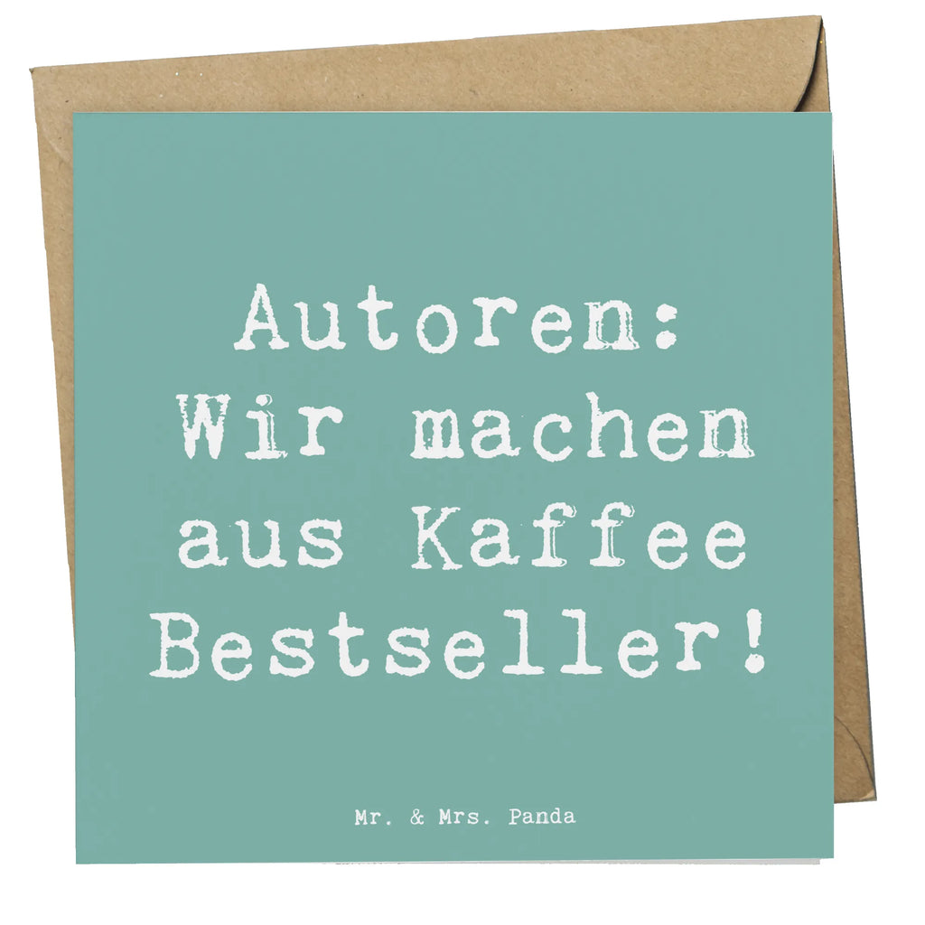 Deluxe Karte Spruch Autorin Kaffee Hochwertige Klappkarte, Einladungskarte, Glückwunschkarte, Grußkarte, Hochwertige Grußkarte, Karte, Hochzeitskarte, Klappkarte, Geburtstagskarte, Beruf, Ausbildung, Jubiläum, Abschied, Rente, Kollege, Kollegin, Geschenk, Schenken, Arbeitskollege, Mitarbeiter, Firma, Danke, Dankeschön