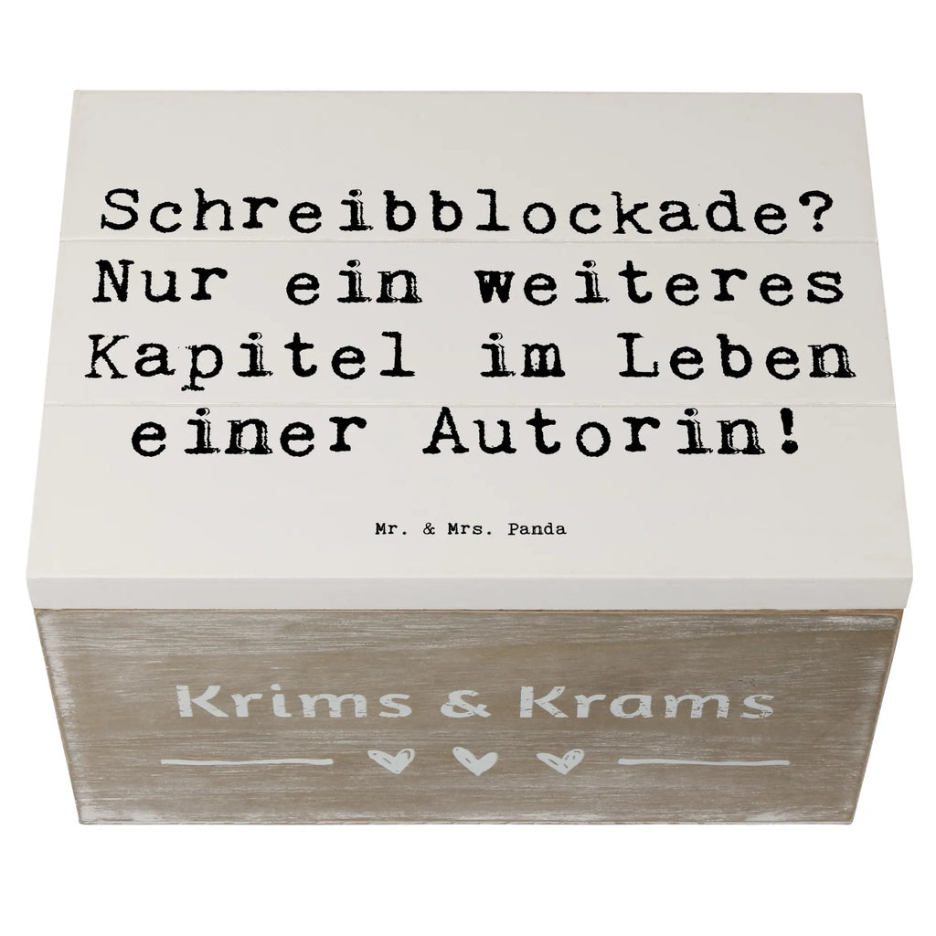 Wooden chest Saying Schreibblockade? Nur ein weiteres Kapitel im Leben einer Autorin! Dekokiste, Erinnerungsbox, Geschenkbox, Aufbewahrungsbox, Geschenkdose, XXL, Kiste, Holzkiste, Schatzkiste, Schatulle, Truhe, Erinnerungskiste, Beruf, Ausbildung, Jubiläum, Abschied, Rente, Kollege, Kollegin, Geschenk, Schenken, Arbeitskollege, Mitarbeiter, Firma, Danke, Dankeschön