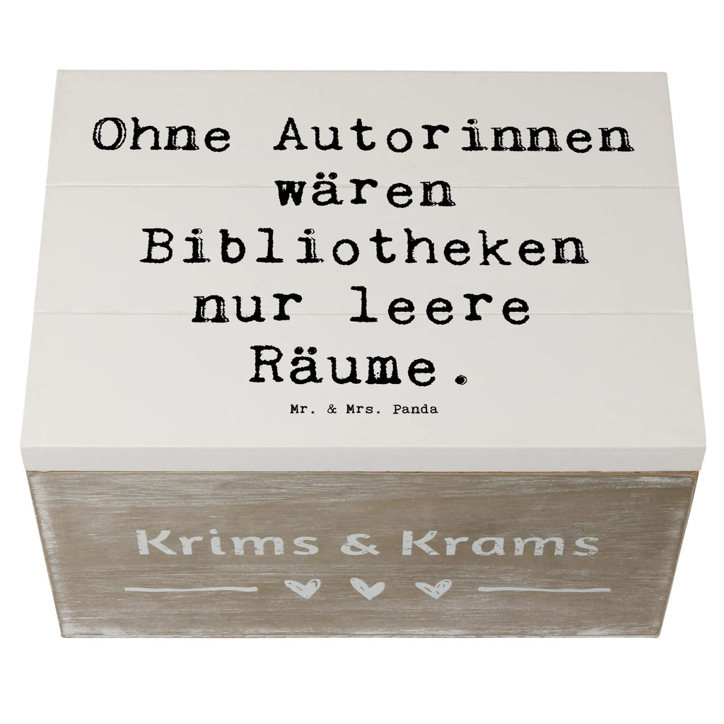 Wooden chest Saying Ohne Autorinnen wären Bibliotheken nur leere Räume. XXL, Erinnerungskiste, Geschenkdose, Truhe, Erinnerungsbox, Geschenkbox, Schatzkiste, Holzkiste, Dekokiste, Kiste, Schatulle, Aufbewahrungsbox, Beruf, Ausbildung, Jubiläum, Abschied, Rente, Kollege, Kollegin, Geschenk, Schenken, Arbeitskollege, Mitarbeiter, Firma, Danke, Dankeschön