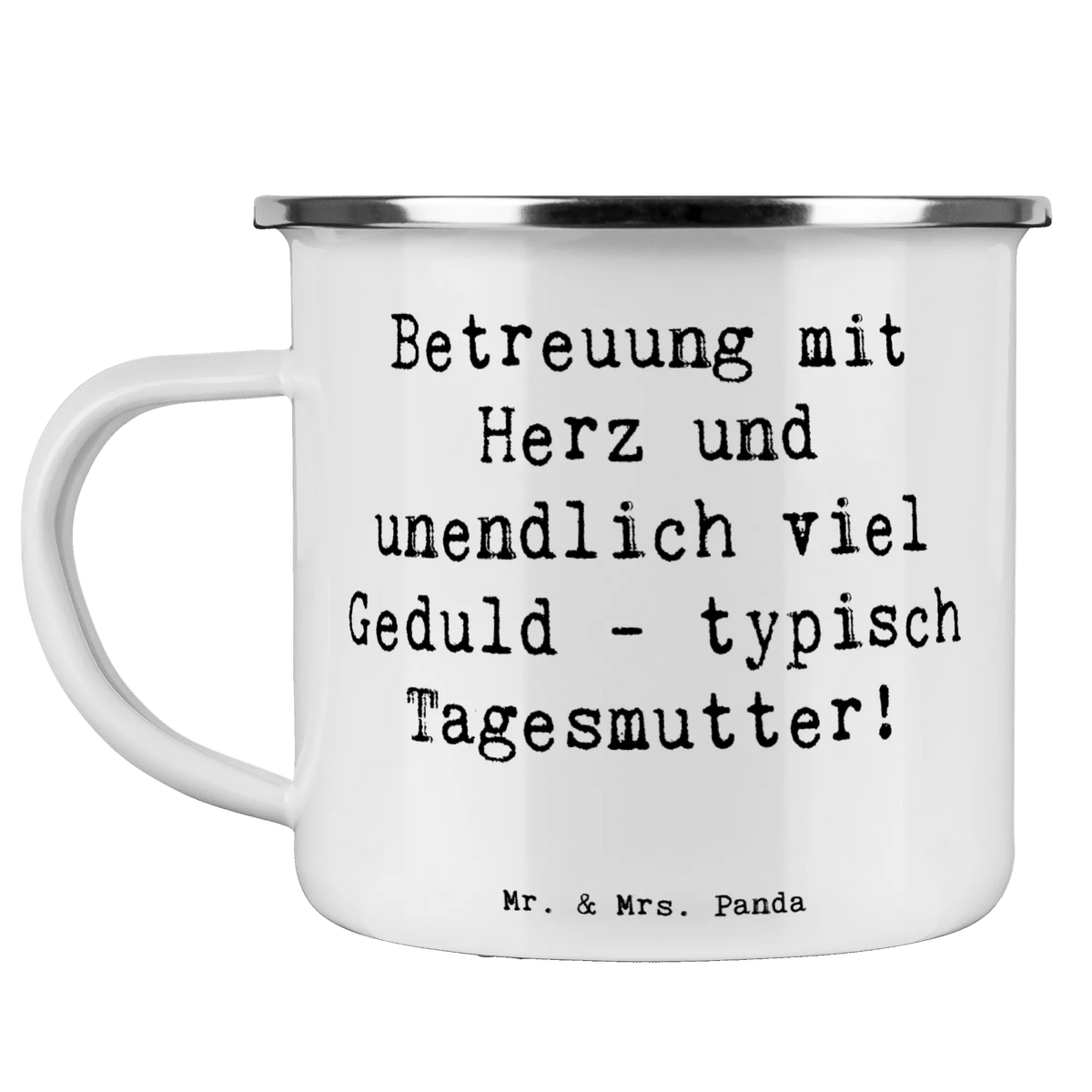 Camping Emaille Tasse Spruch Tagesmutter Liebe metallbecher, blechbecher, Teebecher, wanderbecher, Campingbecher, Motivtasse, wandertasse, emaillebecher, Pott, Emailletasse, Tasse Emaille, Emaille Becher, Teetasse, Outdoor Becher, Reisebecher, Blechtasse, reisetasse, Emaille Tasse, Outdoor Tasse, becher emaille, Kaffeepott, Haferl, outdoortasse, Campingtasse, Geschenk, Schenken, Jubiläum, Danke, Dankeschön, Beruf, Ausbildung, Abschied, Rente, Kollege, Kollegin, Arbeitskollege, Mitarbeiter, Firma