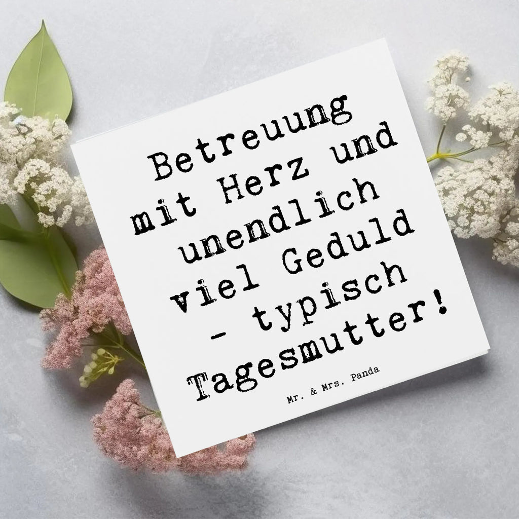 Deluxe Karte Spruch Tagesmutter Liebe Hochwertige Klappkarte, Glückwunschkarte, Karte, Einladungskarte, Klappkarte, Grußkarte, Hochwertige Grußkarte, Hochzeitskarte, Geburtstagskarte, Beruf, Ausbildung, Jubiläum, Abschied, Rente, Kollege, Kollegin, Geschenk, Schenken, Arbeitskollege, Mitarbeiter, Firma, Danke, Dankeschön