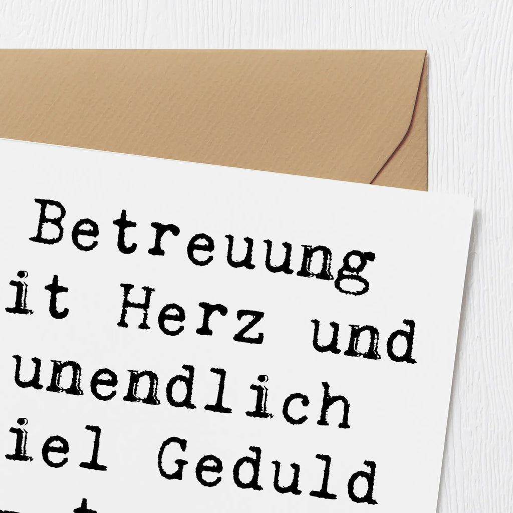 Deluxe Karte Spruch Tagesmutter Liebe Hochwertige Klappkarte, Glückwunschkarte, Karte, Einladungskarte, Klappkarte, Grußkarte, Hochwertige Grußkarte, Hochzeitskarte, Geburtstagskarte, Beruf, Ausbildung, Jubiläum, Abschied, Rente, Kollege, Kollegin, Geschenk, Schenken, Arbeitskollege, Mitarbeiter, Firma, Danke, Dankeschön
