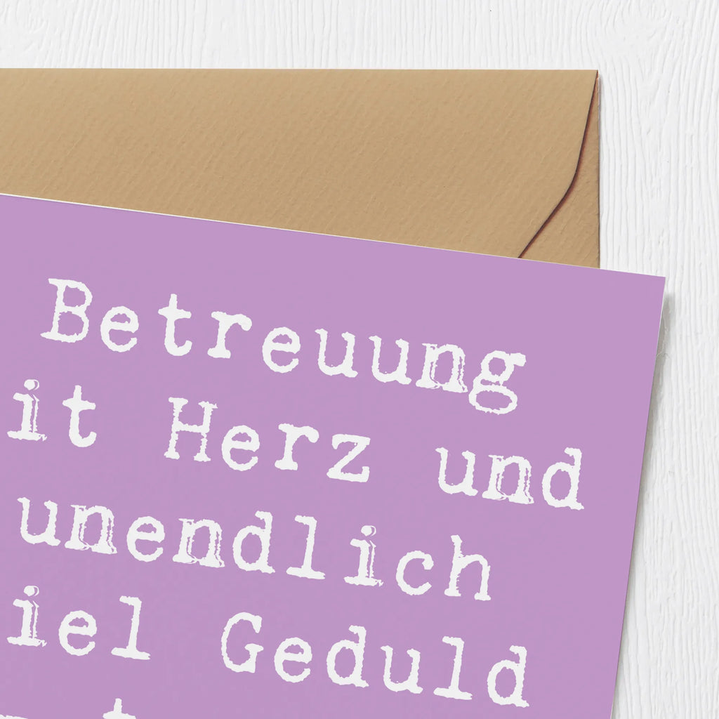 Deluxe Karte Spruch Tagesmutter Liebe Hochwertige Klappkarte, Glückwunschkarte, Karte, Einladungskarte, Klappkarte, Grußkarte, Hochwertige Grußkarte, Hochzeitskarte, Geburtstagskarte, Beruf, Ausbildung, Jubiläum, Abschied, Rente, Kollege, Kollegin, Geschenk, Schenken, Arbeitskollege, Mitarbeiter, Firma, Danke, Dankeschön