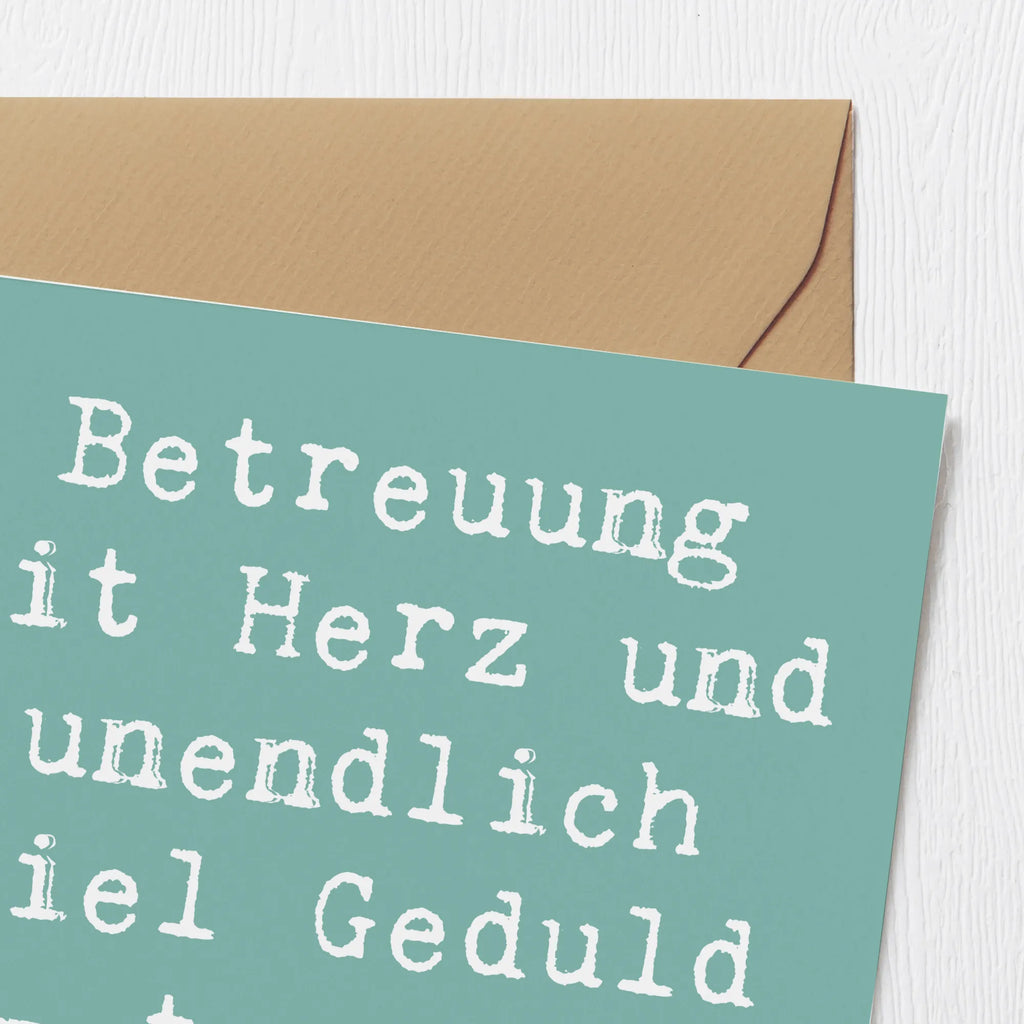 Deluxe Karte Spruch Tagesmutter Liebe Hochwertige Klappkarte, Glückwunschkarte, Karte, Einladungskarte, Klappkarte, Grußkarte, Hochwertige Grußkarte, Hochzeitskarte, Geburtstagskarte, Beruf, Ausbildung, Jubiläum, Abschied, Rente, Kollege, Kollegin, Geschenk, Schenken, Arbeitskollege, Mitarbeiter, Firma, Danke, Dankeschön