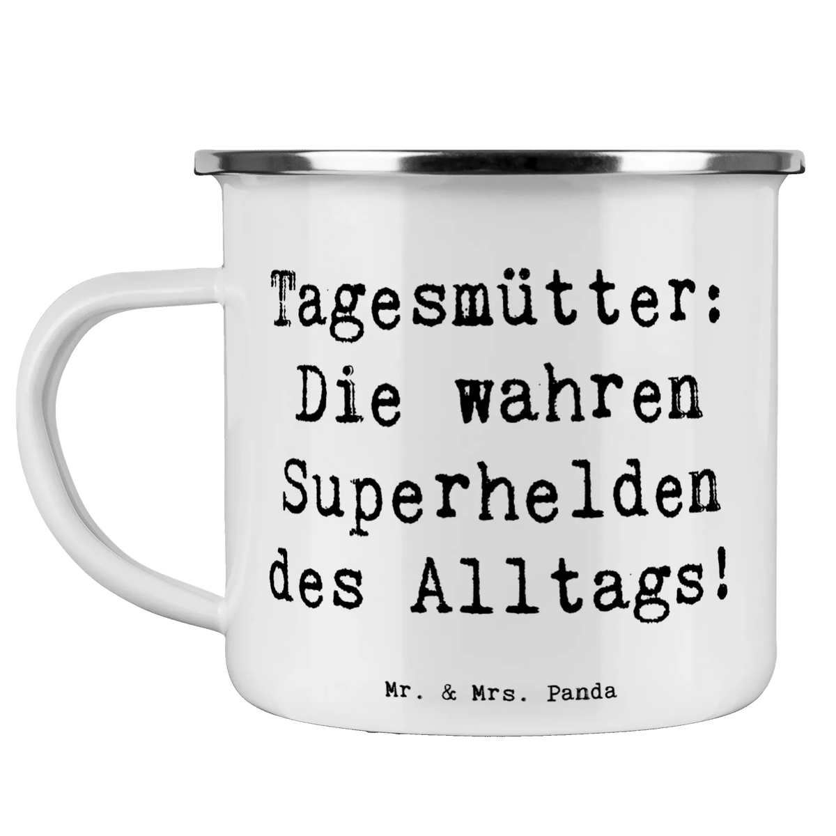 Camping Emaille Tasse Spruch Tagesmutter Superheld wanderbecher, reisetasse, Tasse Emaille, Emaille Becher, Kaffeepott, Blechtasse, Campingtasse, outdoortasse, Emailletasse, Outdoor Tasse, Campingbecher, Teebecher, Teetasse, blechbecher, metallbecher, Pott, Motivtasse, Outdoor Becher, Reisebecher, becher emaille, emaillebecher, wandertasse, Emaille Tasse, Haferl, Geschenk, Schenken, Jubiläum, Danke, Dankeschön, Beruf, Ausbildung, Abschied, Rente, Kollege, Kollegin, Arbeitskollege, Mitarbeiter, Firma