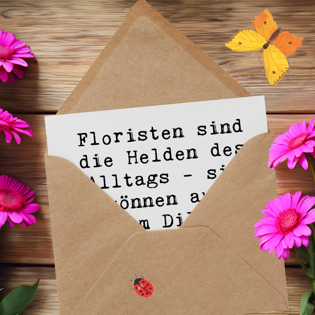 Deluxe Karte Spruch Floristin Heldin Einladungskarte, Hochwertige Klappkarte, Karte, Hochwertige Grußkarte, Glückwunschkarte, Grußkarte, Geburtstagskarte, Hochzeitskarte, Klappkarte, Beruf, Ausbildung, Jubiläum, Abschied, Rente, Kollege, Kollegin, Geschenk, Schenken, Arbeitskollege, Mitarbeiter, Firma, Danke, Dankeschön