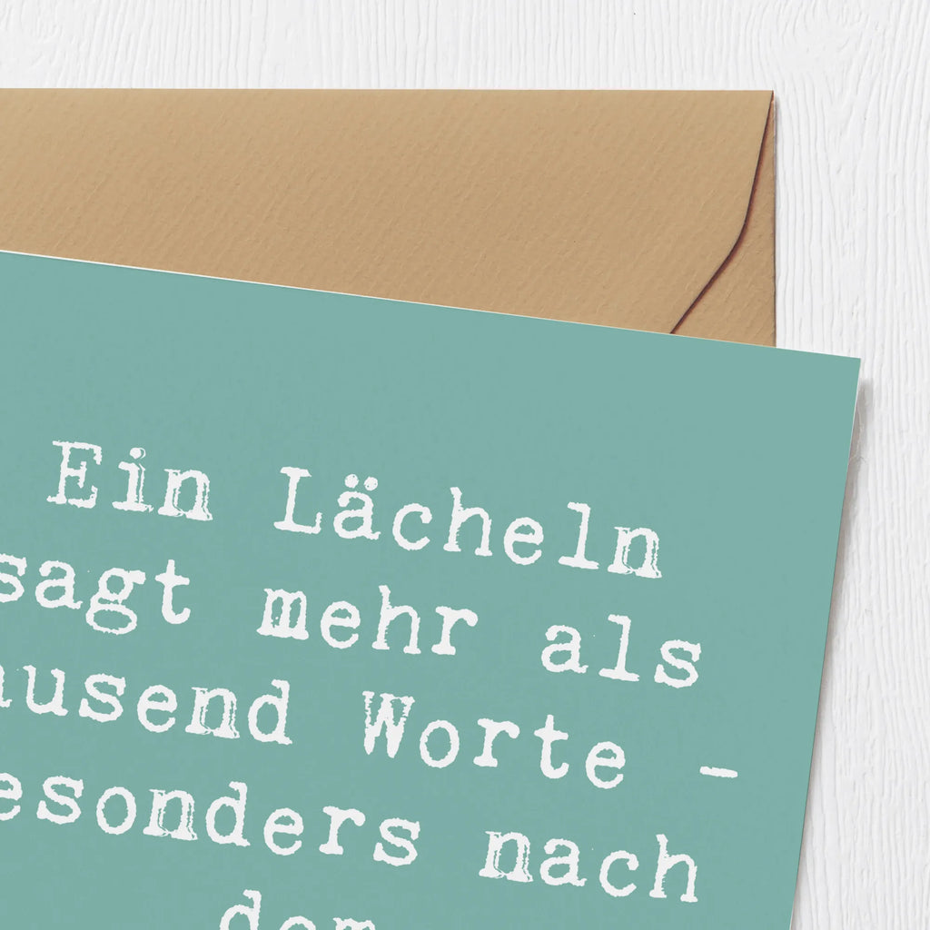 Deluxe Karte Spruch Zahnärztin Lächeln Einladungskarte, Geburtstagskarte, Klappkarte, Glückwunschkarte, Karte, Hochwertige Klappkarte, Hochzeitskarte, Grußkarte, Hochwertige Grußkarte, Beruf, Ausbildung, Jubiläum, Abschied, Rente, Kollege, Kollegin, Geschenk, Schenken, Arbeitskollege, Mitarbeiter, Firma, Danke, Dankeschön