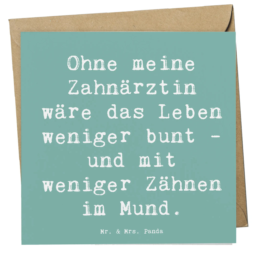 Deluxe Card Saying Ohne meine Zahnärztin wäre das Leben weniger bunt - und mit weniger Zähnen im Mund. Glückwunschkarte, Hochwertige Klappkarte, Karte, Hochwertige Grußkarte, Hochzeitskarte, Grußkarte, Geburtstagskarte, Einladungskarte, Klappkarte, Beruf, Ausbildung, Jubiläum, Abschied, Rente, Kollege, Kollegin, Geschenk, Schenken, Arbeitskollege, Mitarbeiter, Firma, Danke, Dankeschön