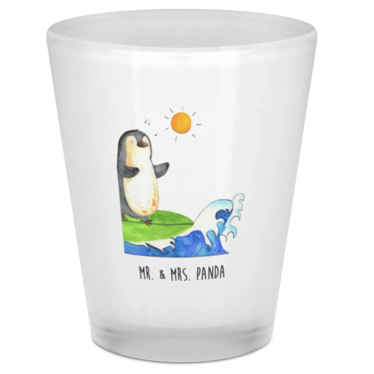 Shot glass Penguin surfer Penguin, North Pole, Winter, Penguins, holidays, waves, penguins, Hawaii, wave riding, surfers, Portugal, surfing