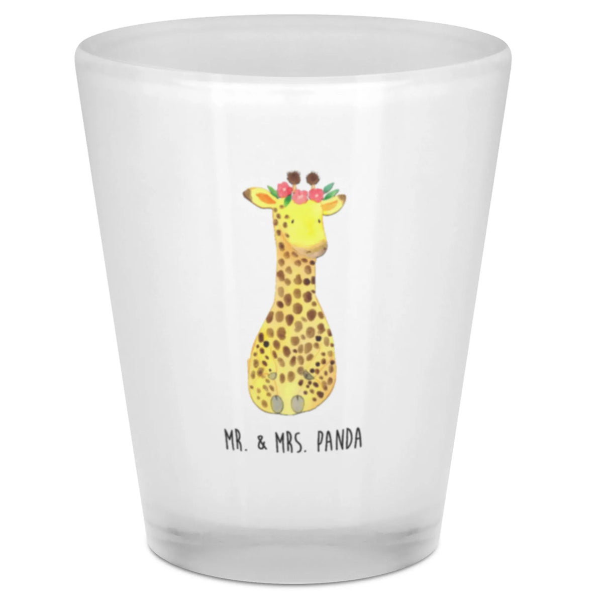 Schnapsglas Giraffe Blumenkranz Glas Schnaps, Mini Glas, Likör Glas, Pinnchen, Stamperl, Schnapserl, Shot Glas, Shotglas, Kleines Schnapsglas, Spirituosenglas, Schnapsbecher, Gläschen, Glas für Schnaps, Pinnchen Glas, Stamper, Schnapsglas, Likörglas, Digestifglas, Afrika, Wildtiere, Blumenkranz, Abenteurer, Freundin, Giraffe, Selbstliebe